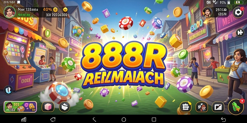 Tampilan gameplay seru dari game Arcade 888R yang menantang.