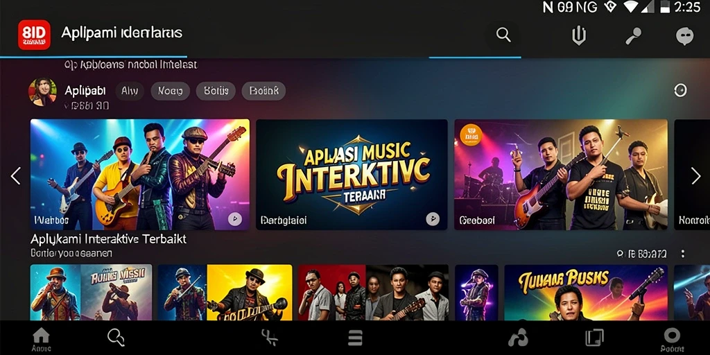 Tampilan menarik aplikasi 8ID saat bermain musik interaktif.