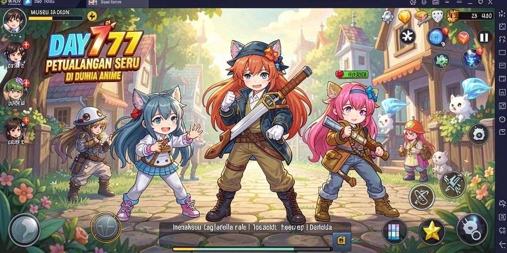 Screenshot utama DAY777 menampilkan aksi seru dalam permainan Anime.