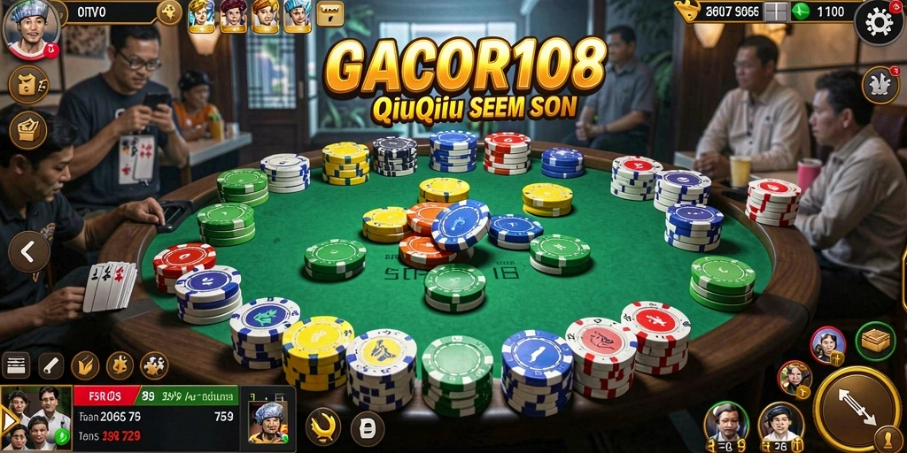 Screenshot gameplay GACOR108 menampilkan keseruan QiuQiu.