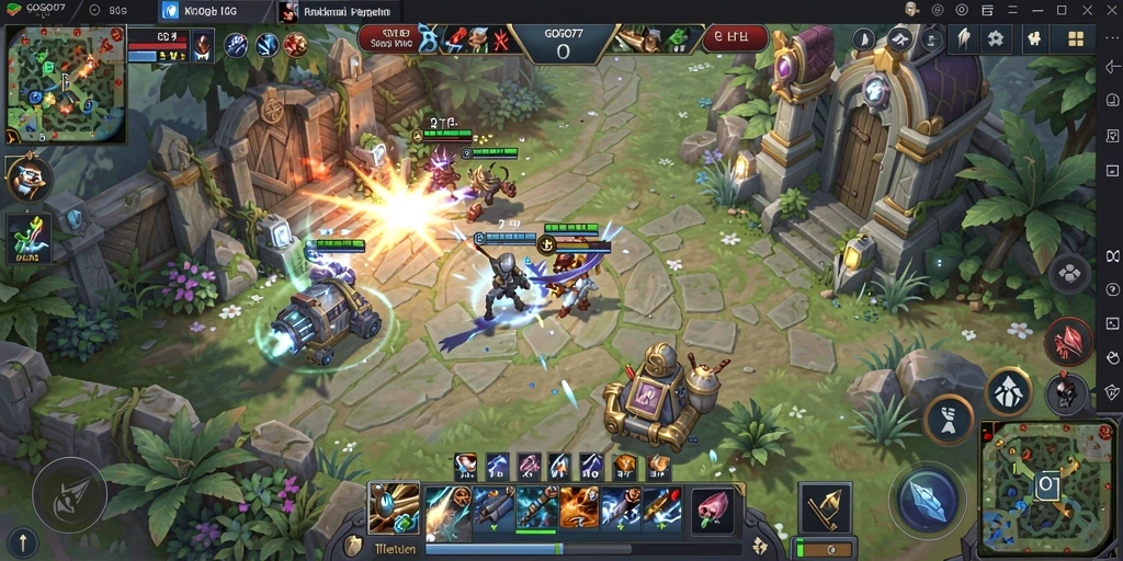 Screenshot utama GOGO77, menampilkan gameplay strategi yang mendalam.