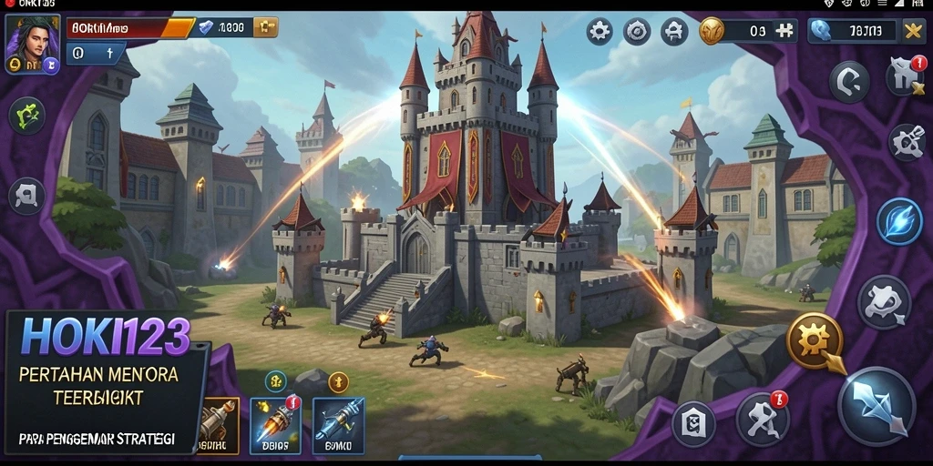 Tampilan menarik dari gameplay Tower Defense HOKI123.