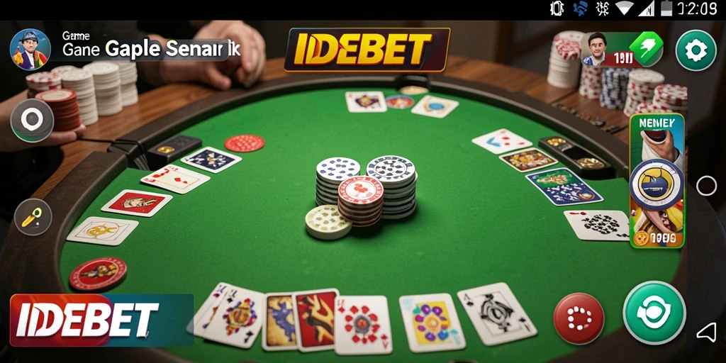 Tampilan gameplay Gaple yang menarik dan interaktif di IDEBET.