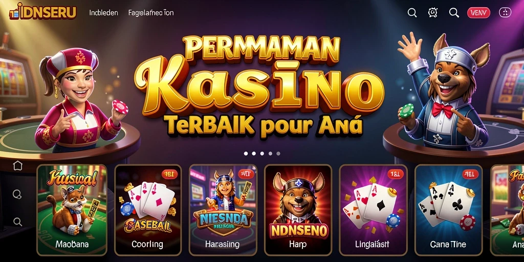 Tampilan gameplay IDNSERU yang menarik dengan berbagai pilihan permainan Kasino.