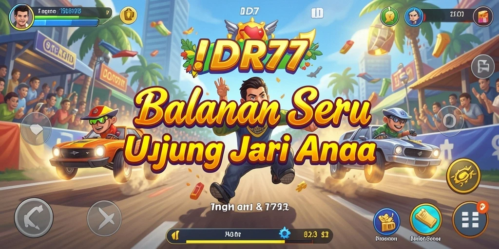 Screenshot IDR77 menampakkan aksi balapan yang mendebarkan.