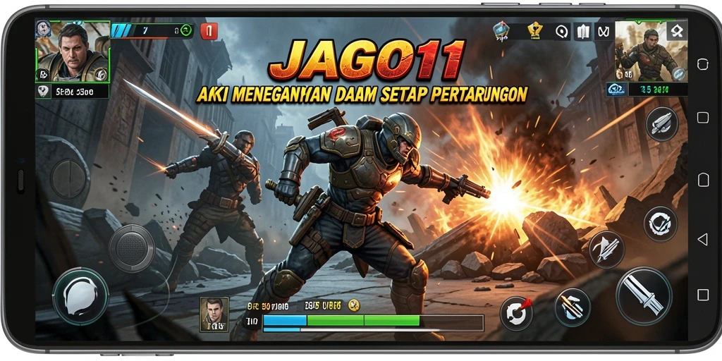 Screenshot JAGO11 menampilkan pertarungan seru dengan grafis yang menakjubkan.