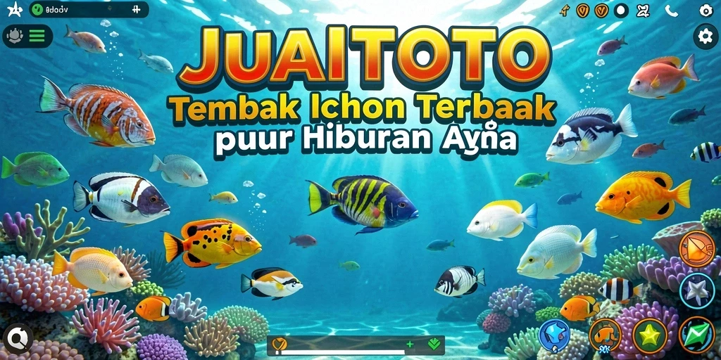 Screenshot JUALTOTO menampilkan gameplay menembak ikan yang intens dan seru.