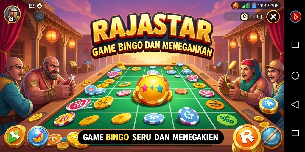 Tampilan gameplay seru RAJASTAR yang penuh warna dan interaksi.