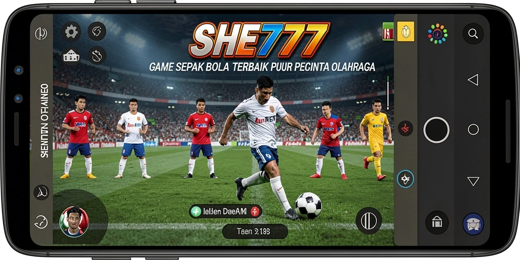 Tampilan gameplay <strong>SHE777</strong> yang mendebarkan dalam aksi sepak bola.