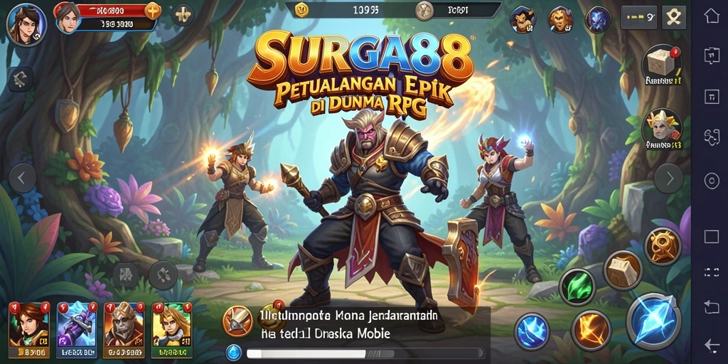 Tampilan dinamis permainan RPG SURGA88 yang memukau.