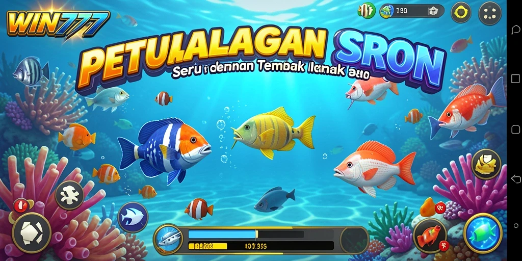 Tampilan permainan Tembak Ikan yang memukau dan penuh warna.
